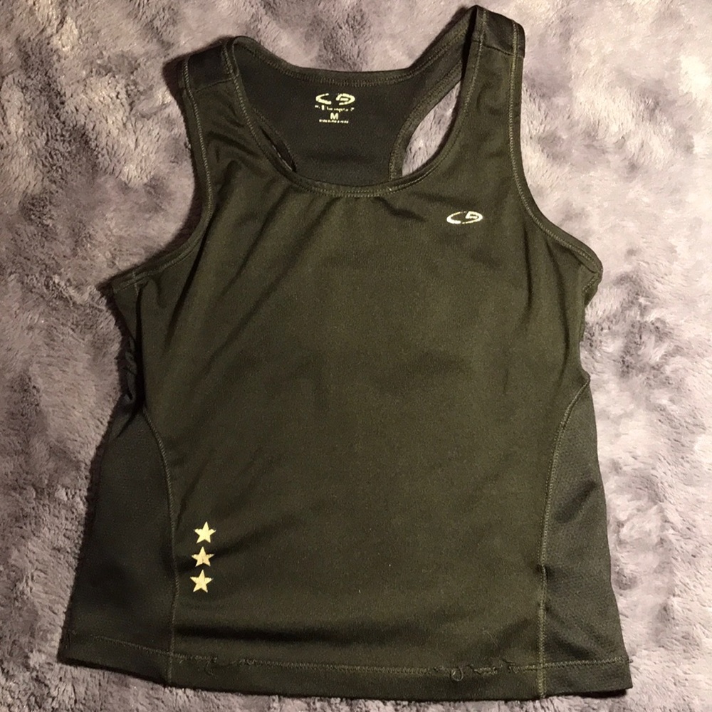 Black athletic tank top youth medium